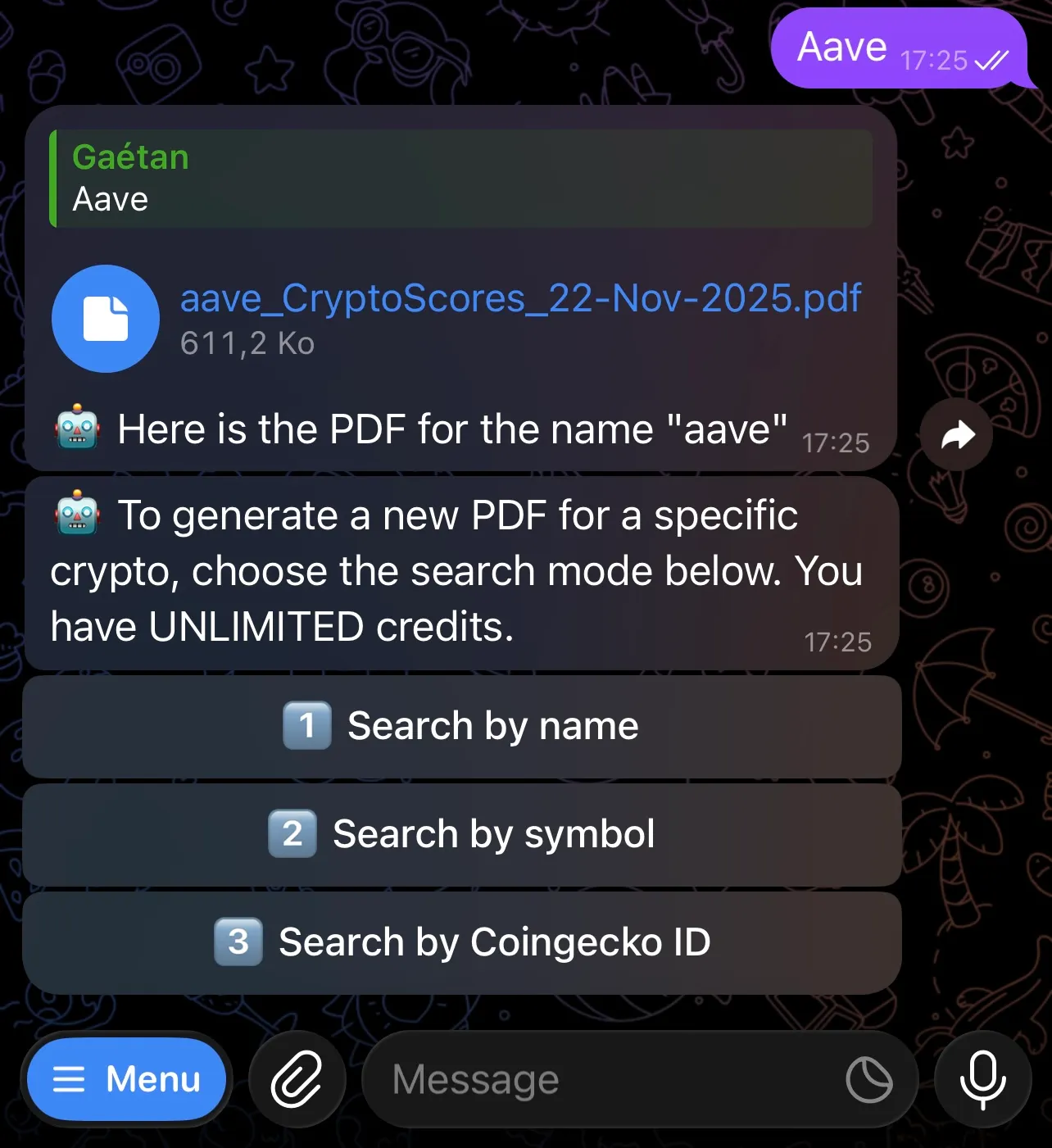 Ask for a crypto